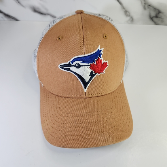 Toronto Blue Jays Trucker Hat, Brown And White Cap. Adjutable - Picture 3 of 8